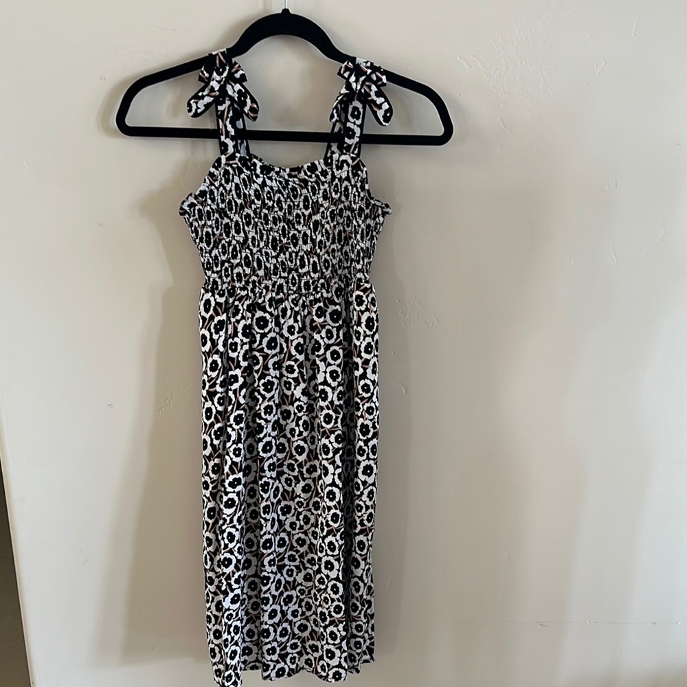 Girls Diane Von Furstenberg Black and White Patterned Dress